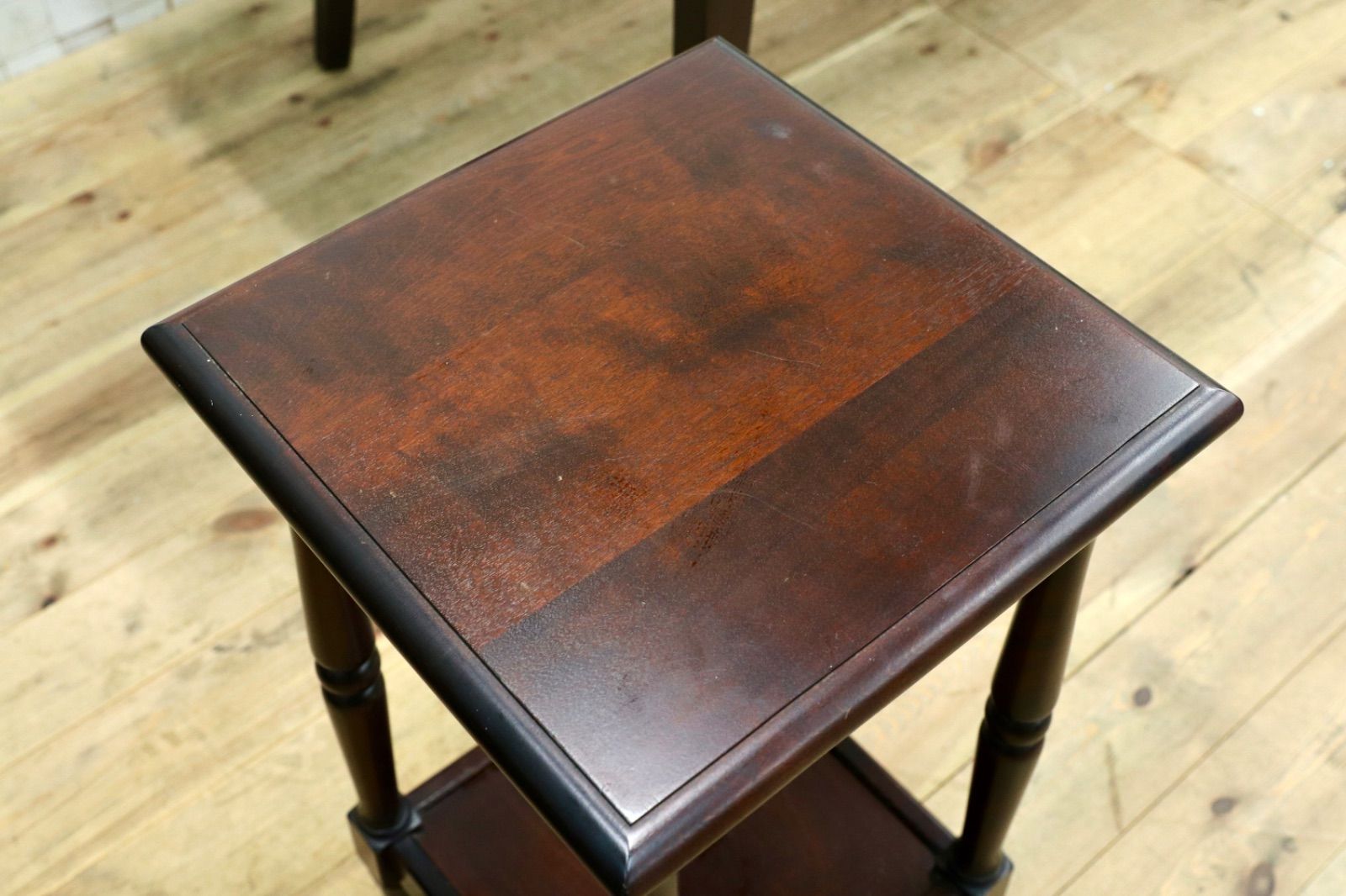 GMIS543C○北海道民芸家具 花台 飾り台 樺材 飛騨産業 和家具 レトロ