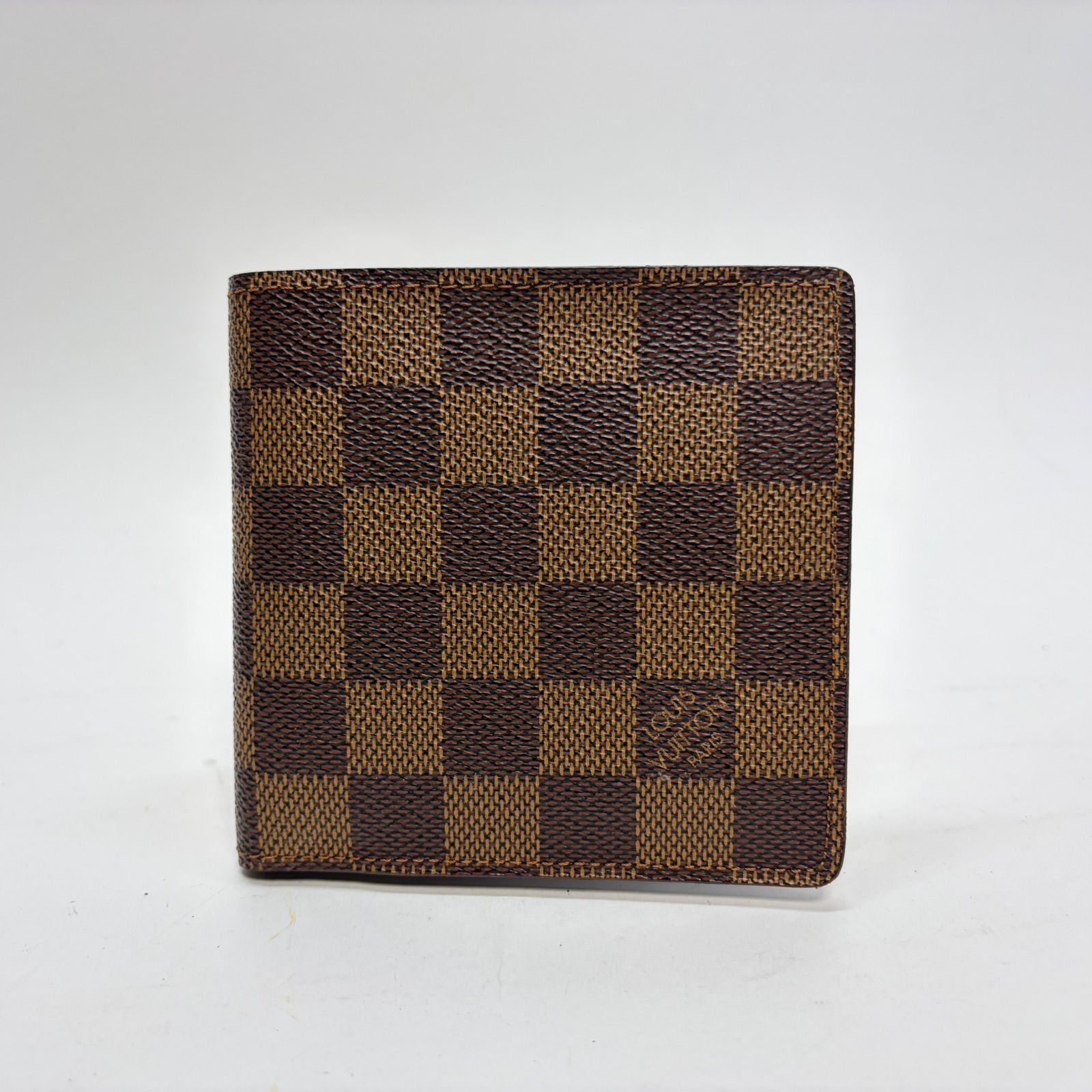 3576 LOUIS VUITTON ルイヴィトン ダミエ エベヌ 二つ折り財布