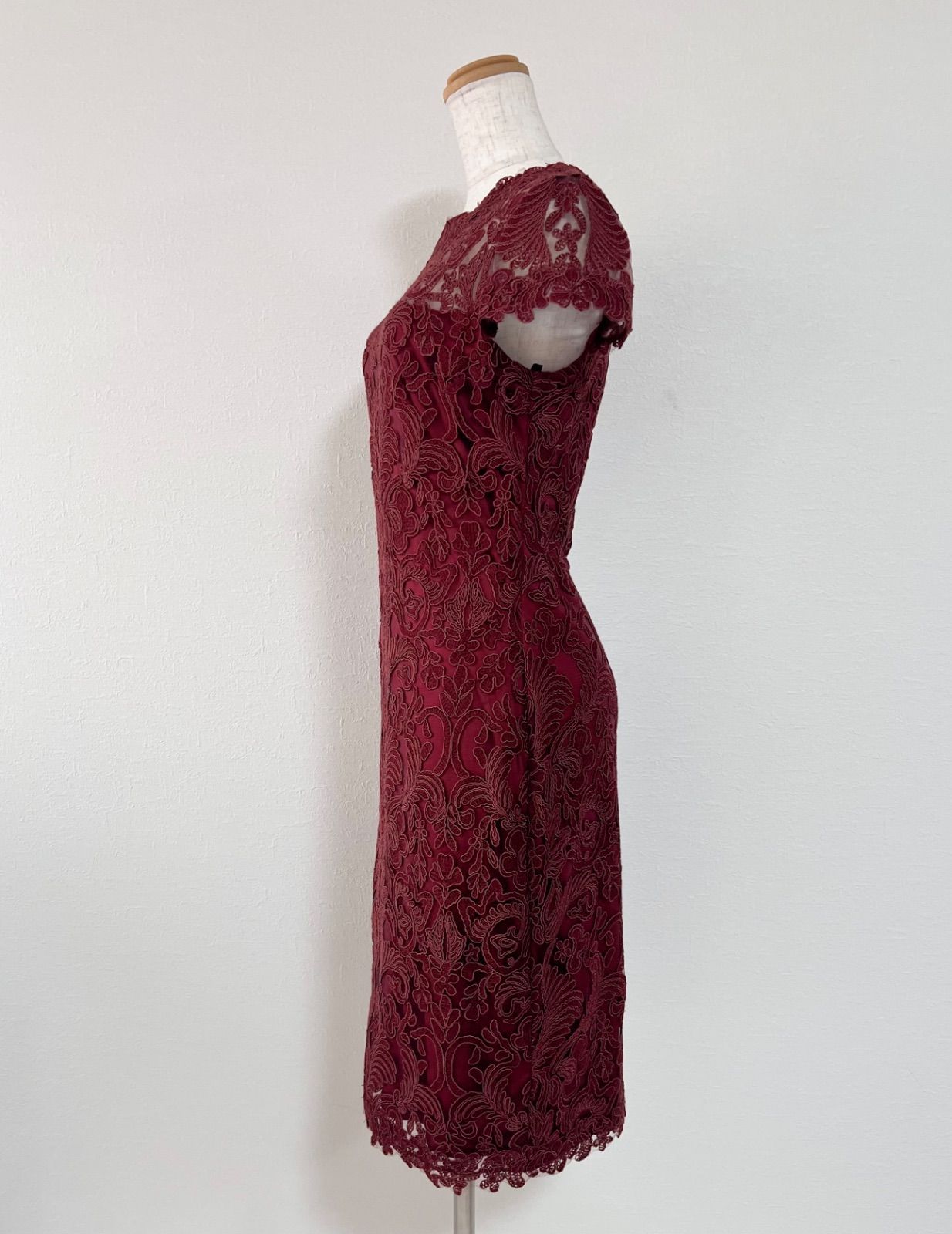 TADASHI SHOJI タダシショージ レース ワンピース ボルドー 6 - メルカリ