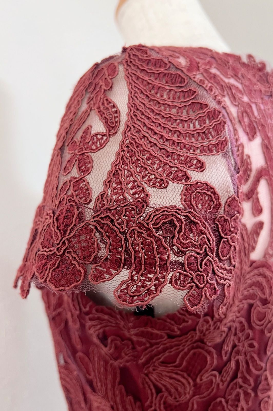 TADASHI SHOJI タダシショージ レース ワンピース ボルドー 6 - メルカリ