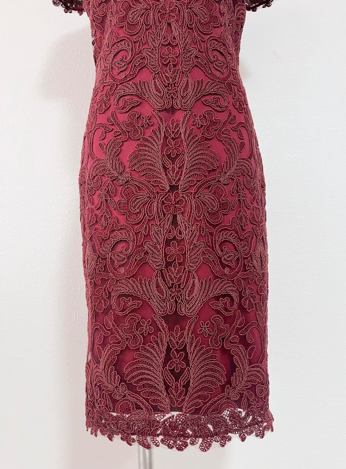 TADASHI SHOJI タダシショージ レース ワンピース ボルドー 6 - メルカリ