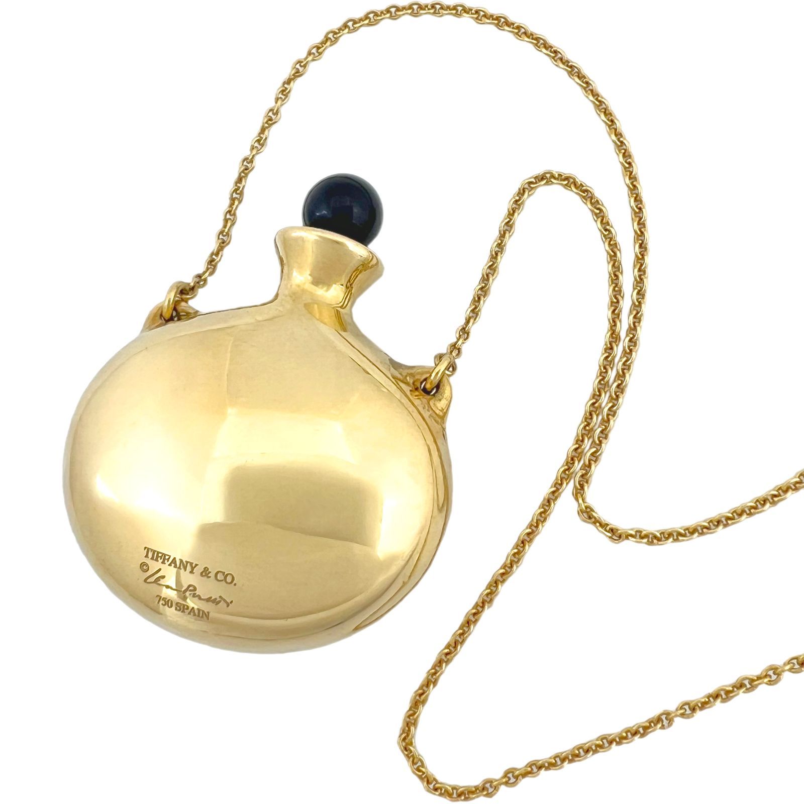TIFFANY＆Co. ティファニー ネックレス ボトル ラウンド K18 YG 750