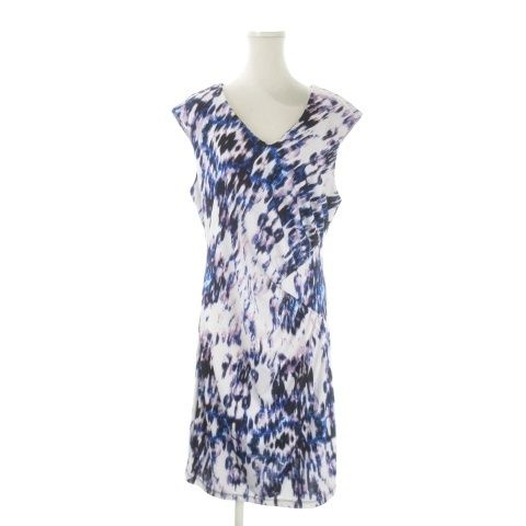 カルバンクライン CALVIN KLEIN ワンピース L 白 ホワイト Vネック