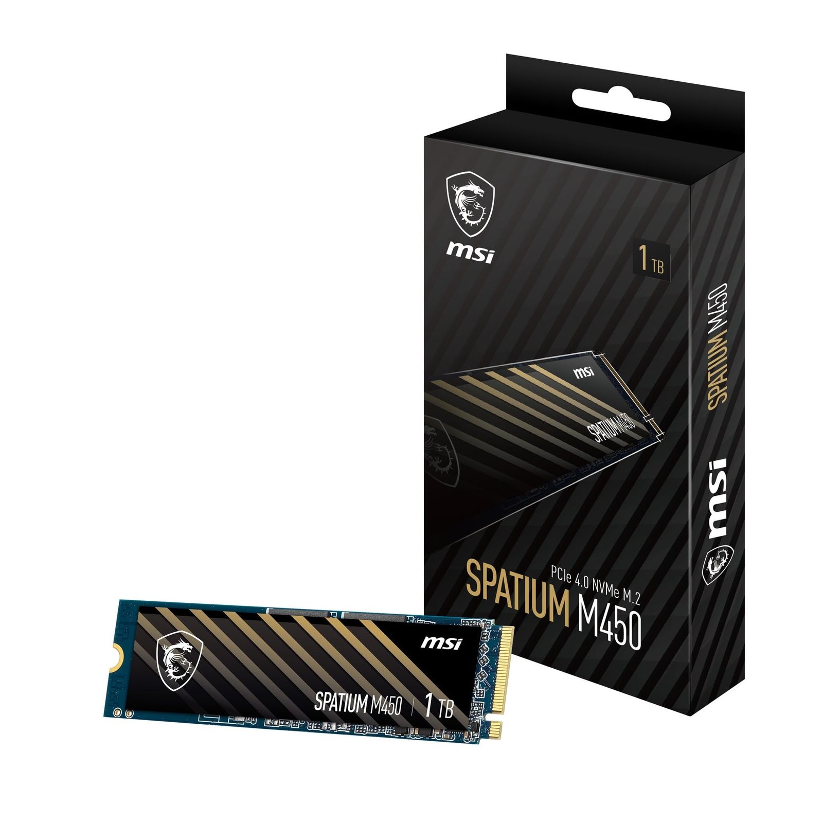 MSI SPATIUM M450 PCIe 4.0 NVMe M.2 1TB V1 内蔵SSD HD4853 [2)M450 Gen4 1TB TLC]