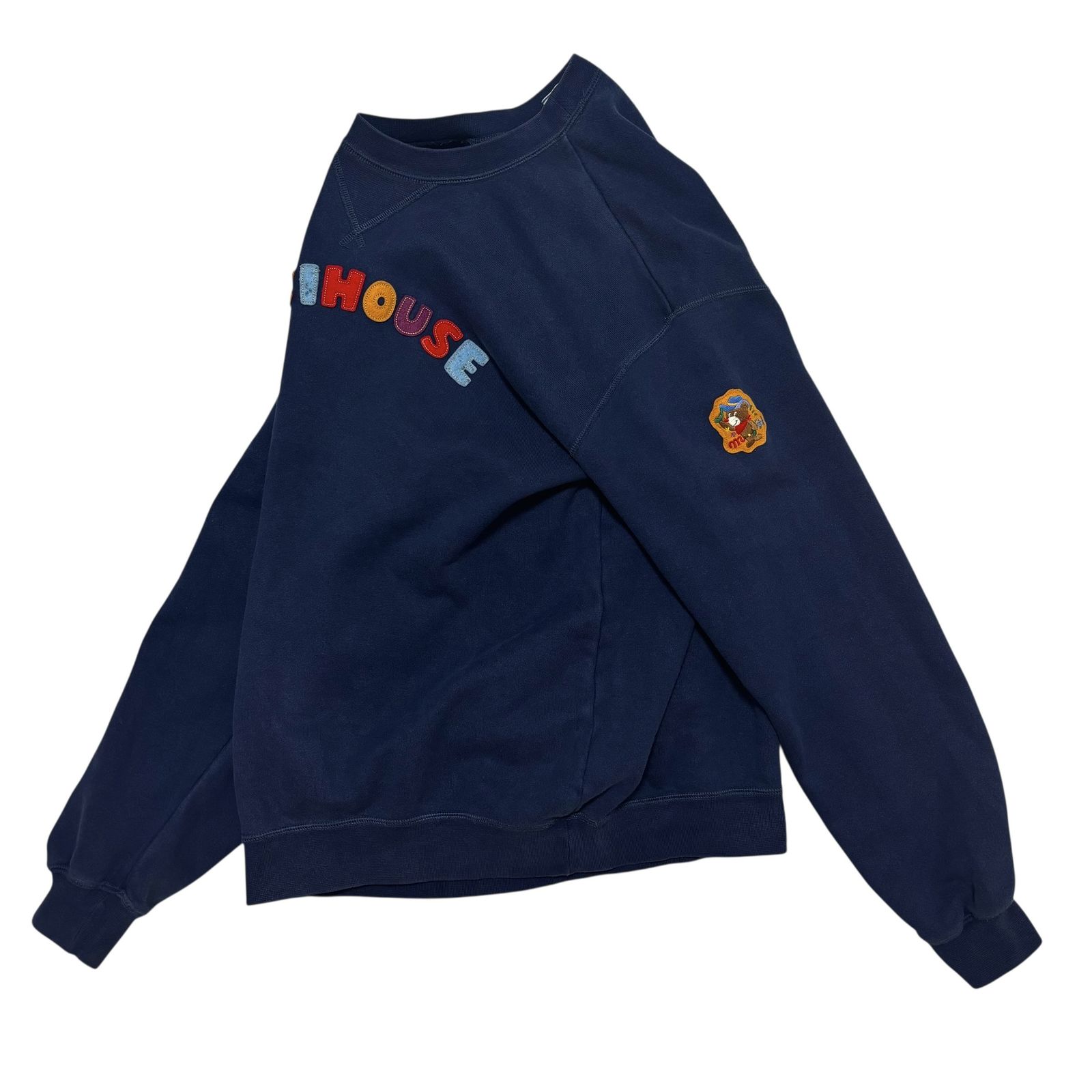 古着 ミキハウス MIKIHOUSE スウェット トレーナー アップリケロゴ