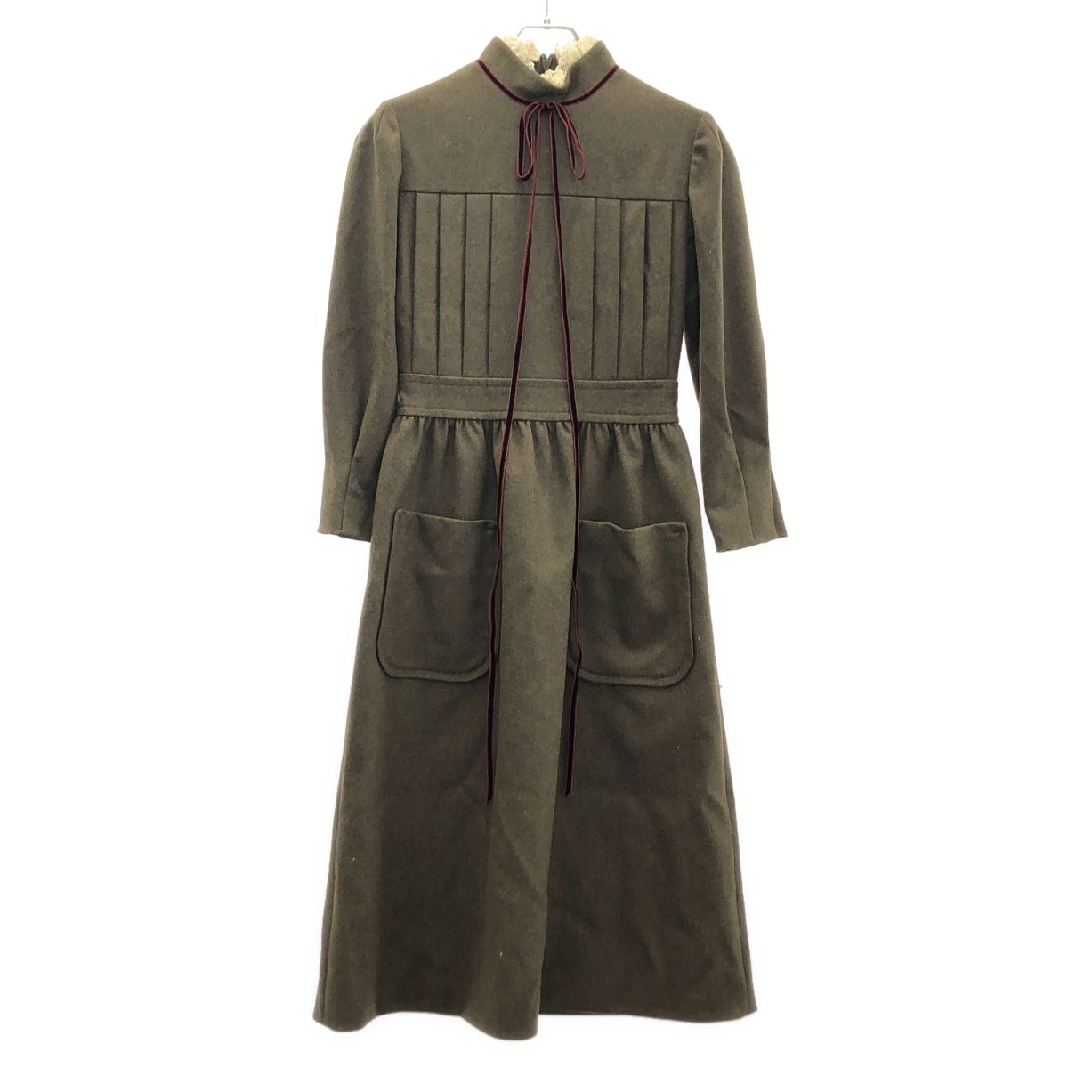 GUCCI グッチ SAMPLE/20AW ウールドレスワンピース 637273 カーキ