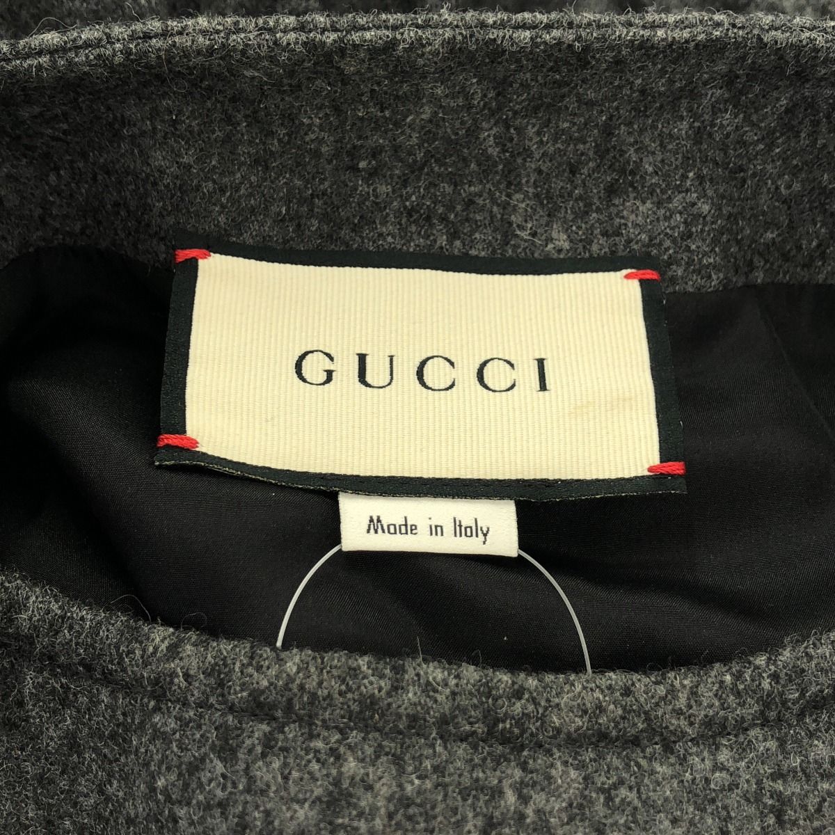 GUCCI グッチ SAMPLE/20AW メルトンウールワンピース 633266 グレー