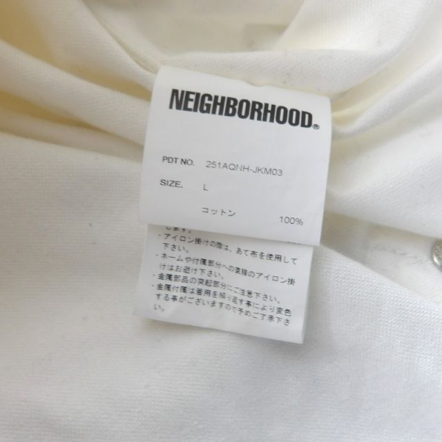 NEIGHBORHOOD 25ss BW . TYPE-1 JACKET WHITE サイズ3 251AQNH-JKM03