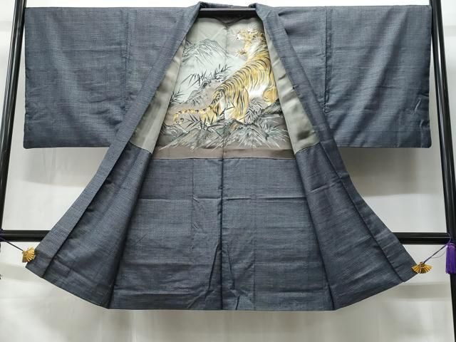 平和屋着物□男性 本場大島紬 アンサンブル 100亀甲 総詰め 正絹 逸品