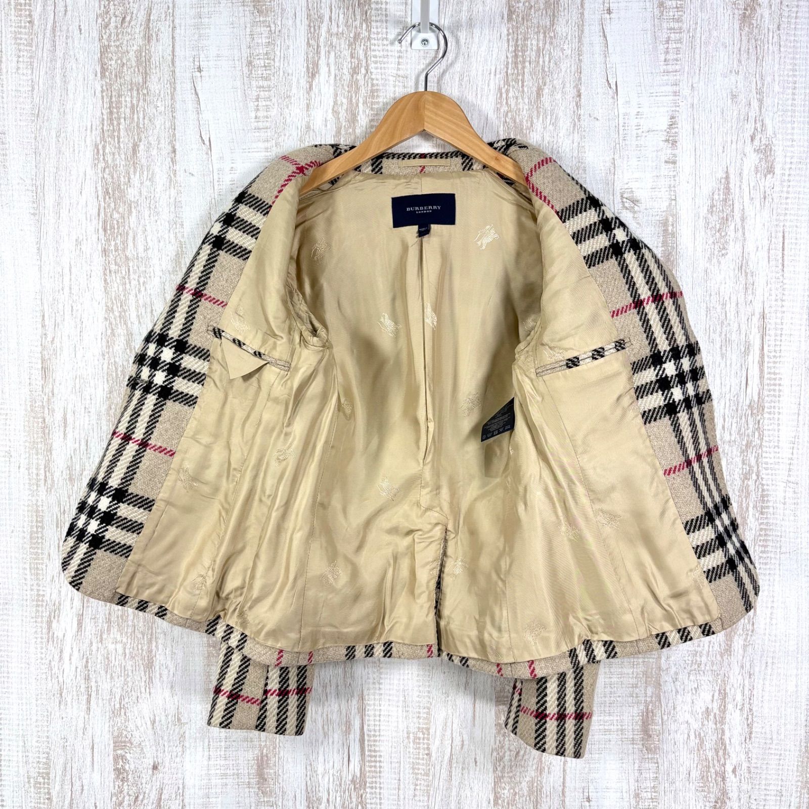 美品 レア BURBERRY LONDON バーバリーロンドン 定番カラー ベージュ 
