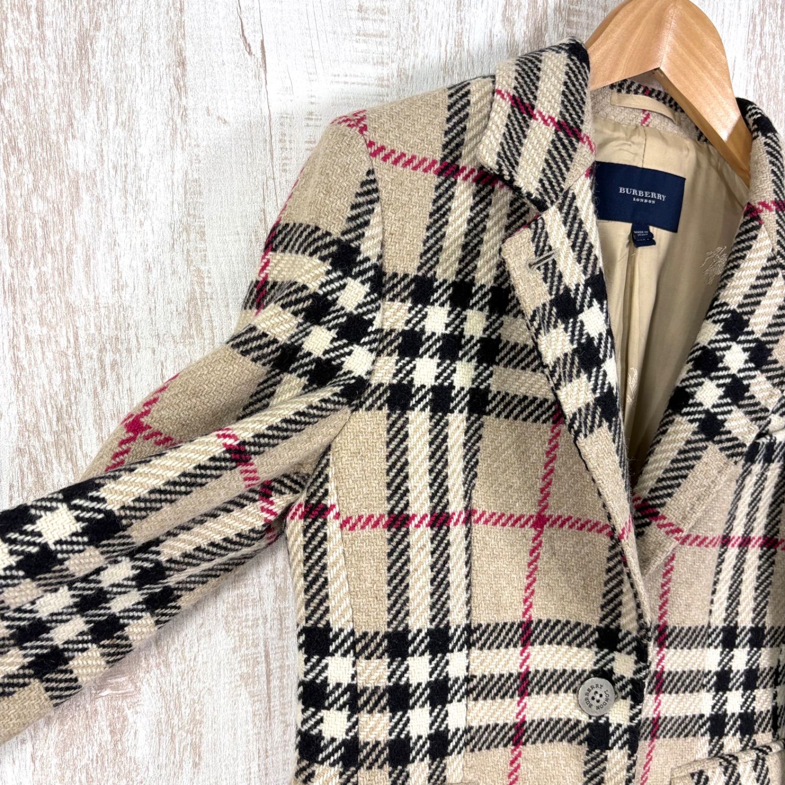 美品 レア BURBERRY LONDON バーバリーロンドン 定番カラー ベージュ