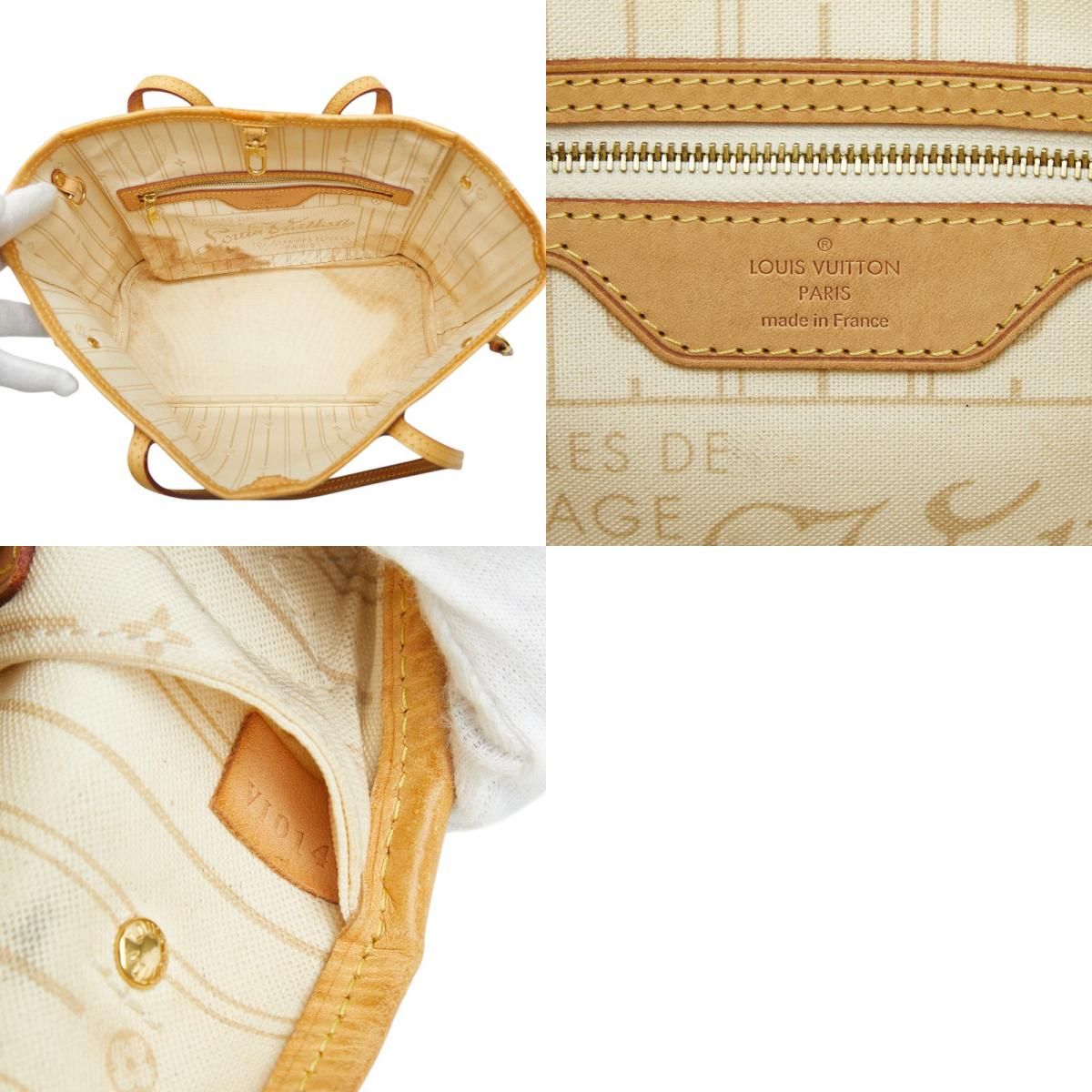 ルイ ヴィトン ダミエ アズール ネヴァーフルPM N51110 ホワイト PVC