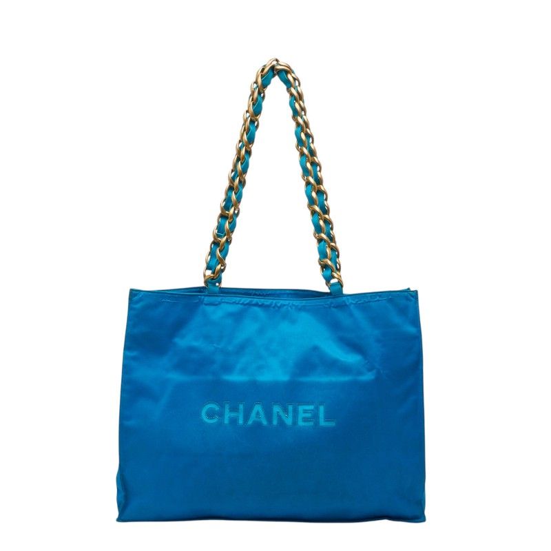 シャネル ココマーク チェーン トートバッグ ショルダーバッグ ブルー