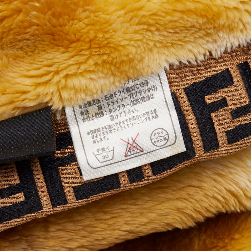 フェンディ ズッカ ブランケット ひざ掛け 毛布 ブラウン アクリル