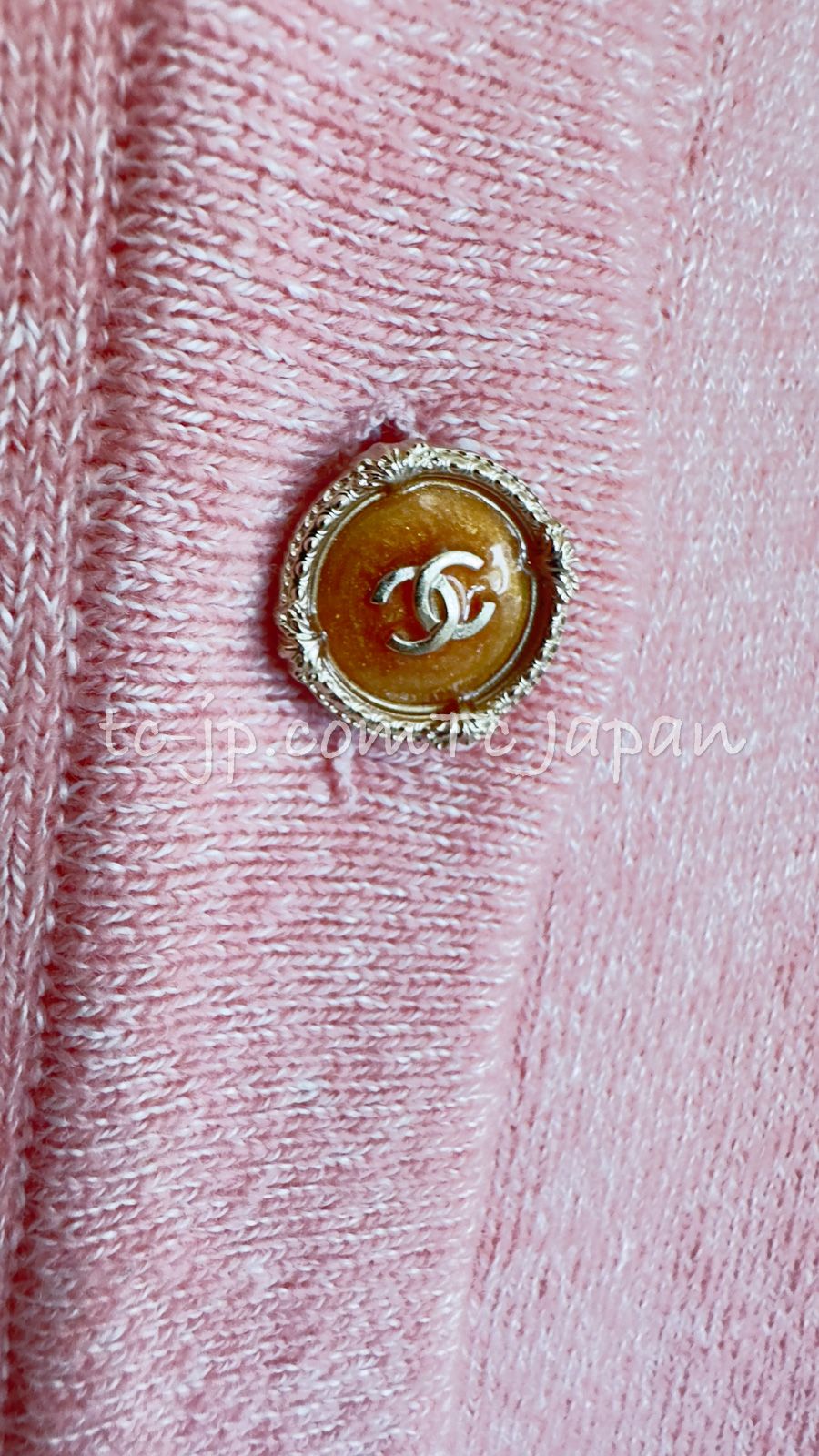シャネル カーディガン CHANEL ピンク 極上 とろり カシミア リネン ふんわり柔らか ニット トップス ココボタン お嬢様 超美品 36 シャネル カーディガン CHANEL ピンク 極上 とろり カシミア リネン