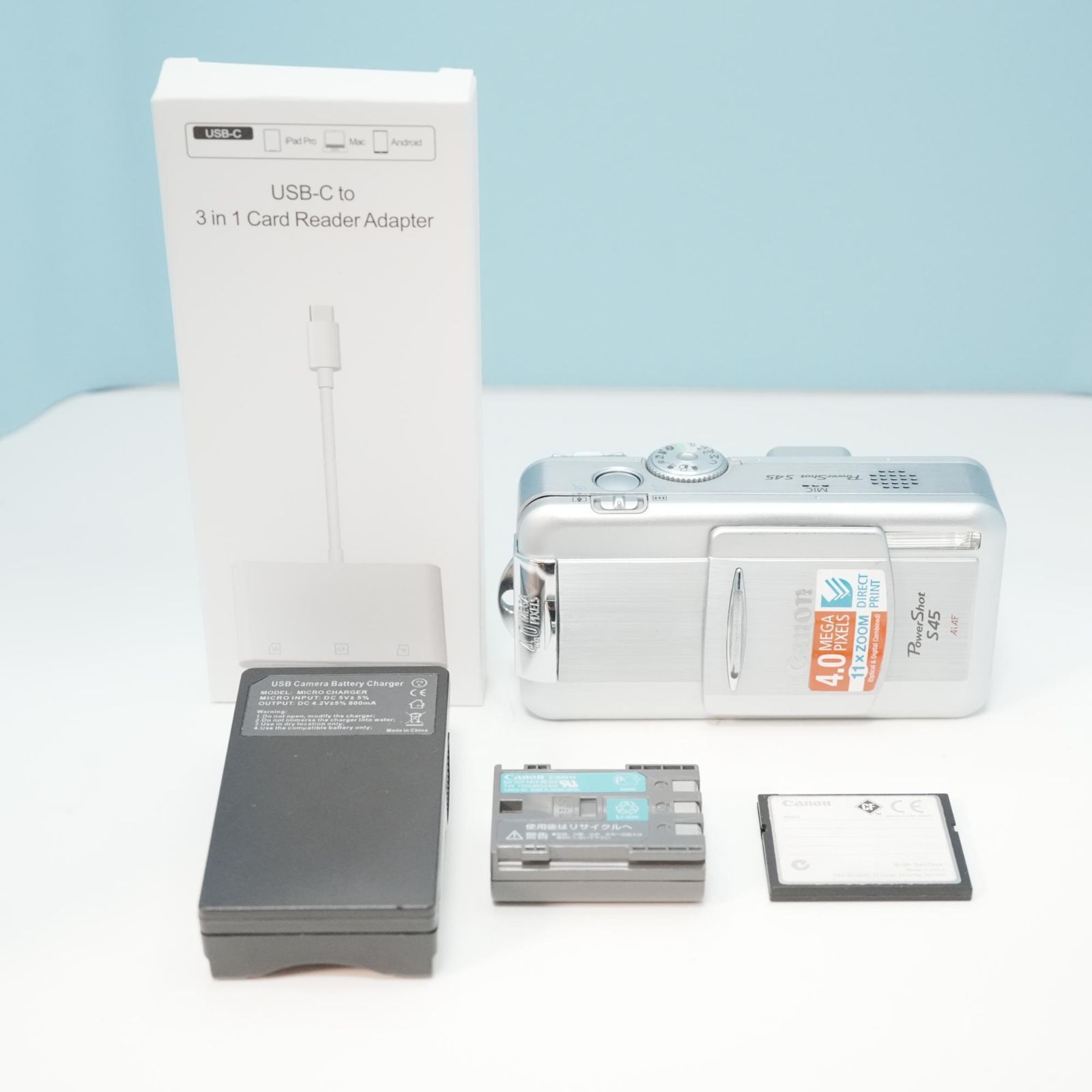 Canon PowerShot S45 デジカメ スマホ転送OK フルセット 美品 a5914 