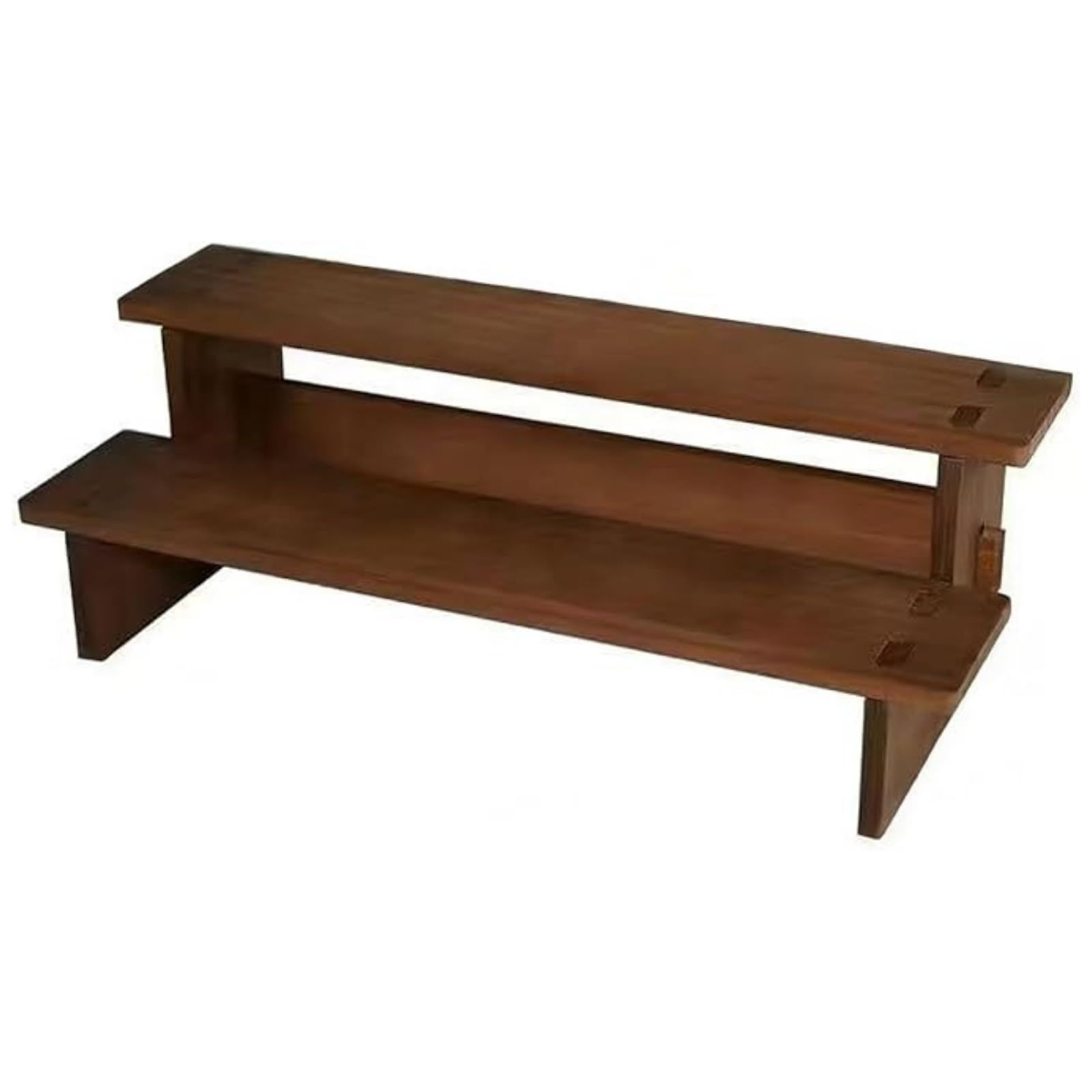 ideamall ディスプレイラック 什器 店舗 インテリア 木製 ひな壇 2段