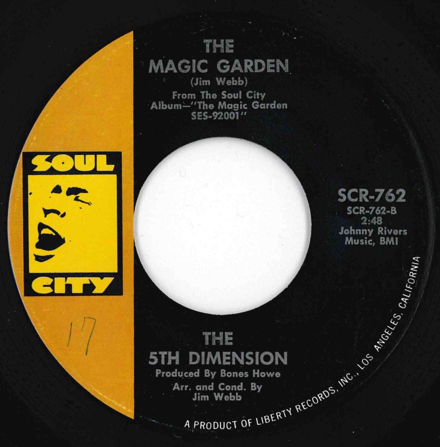 5th Dimension Carpet Man / The Magic Garden Soul City US SCR-762