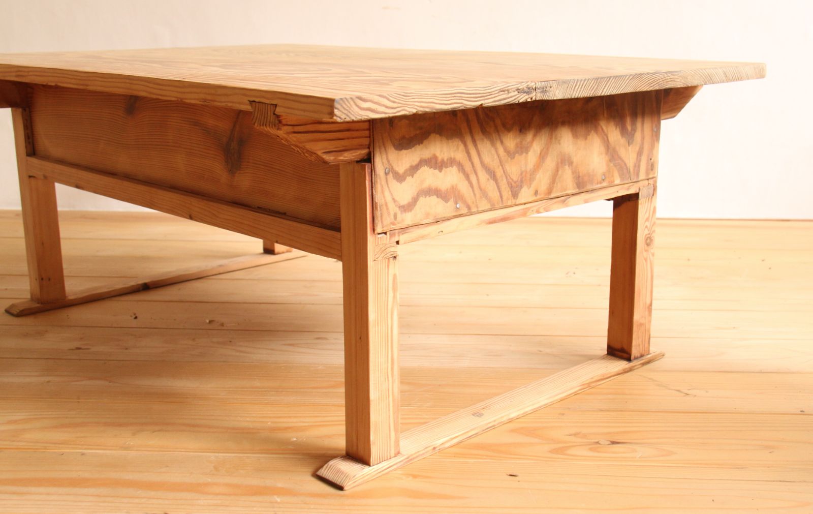 センターテーブル 文机 剥離家具 白 古道具 古家具 アンティーク