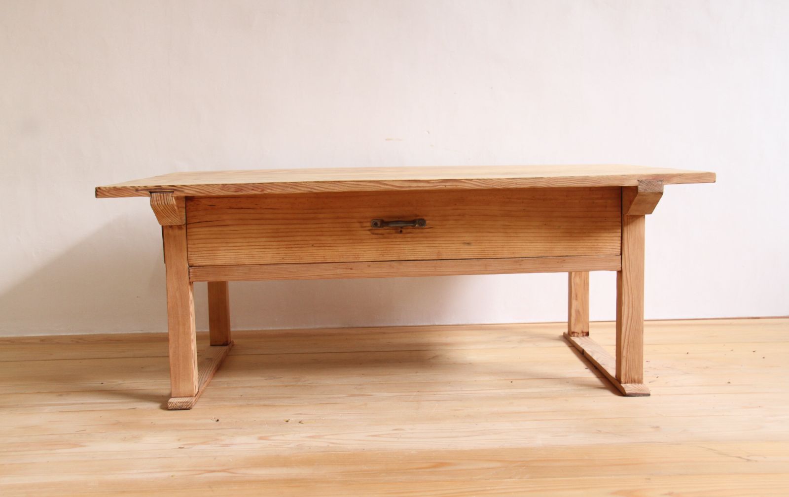 センターテーブル 文机 剥離家具 白 古道具 古家具 アンティーク