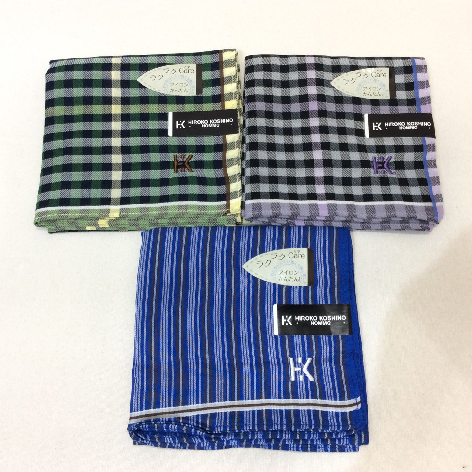 新品未使用☆HIROKO KOSHINO HOMME ヒロココシノオム ハンカチ 3枚