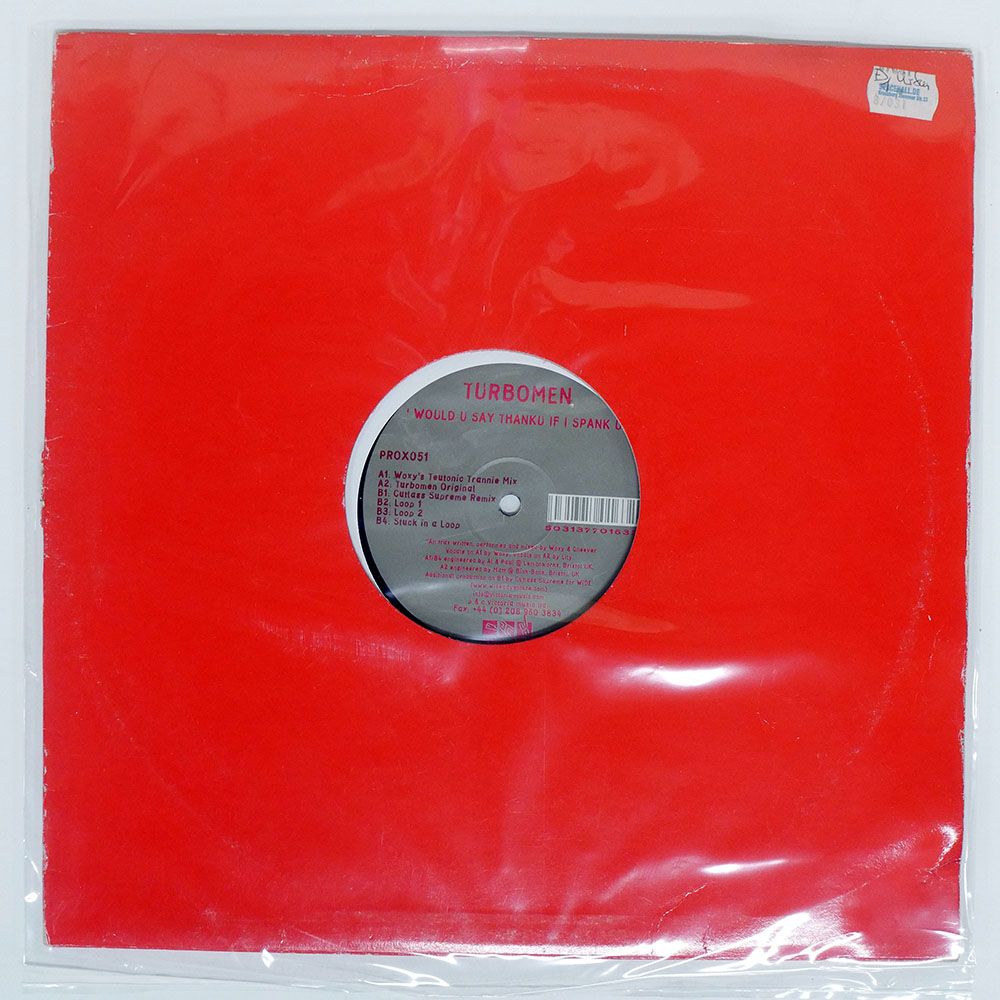 UK盤 TURBOMEN/WOULD U SAY THANK U IF I SPANK U/PRO-JEX PROX051 12