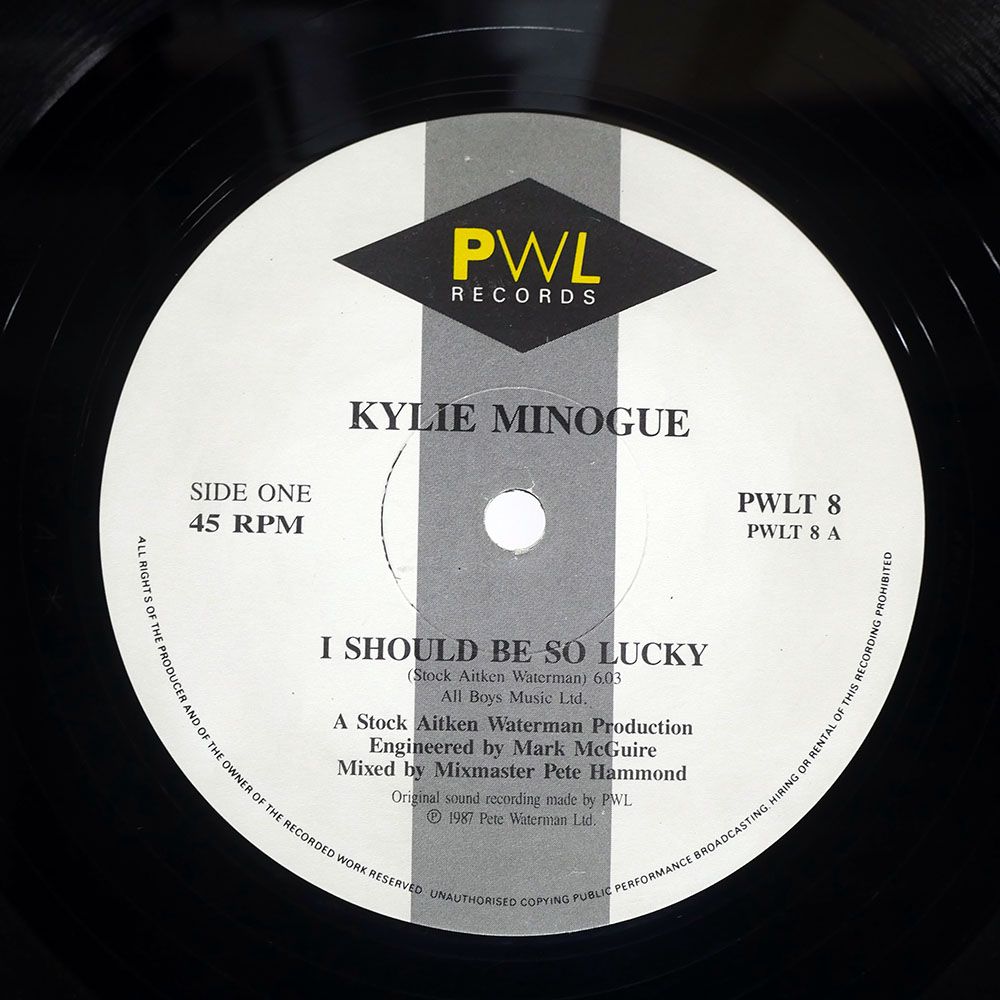 UK盤 KYLIE MINOGUE/I SHOULD BE SO LUCKY (BICENTENNIAL MIX)/PWL
