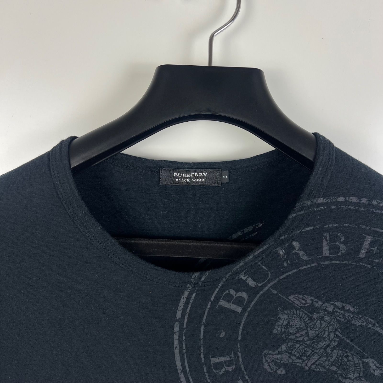 BURBERRY BLACK LABEL 00s y2k archive circle logo L/S Tee 3 L