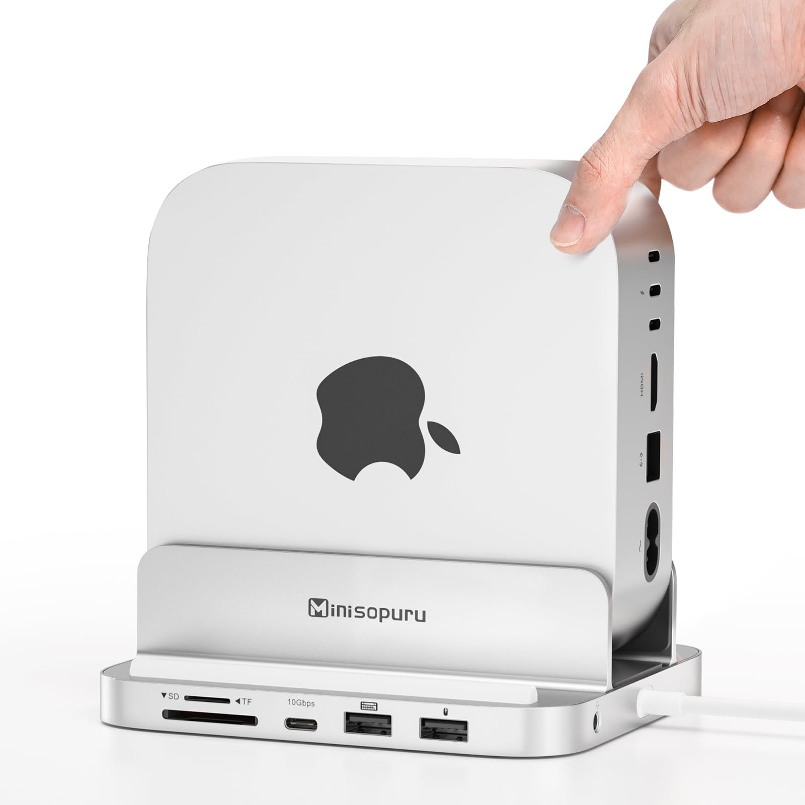 Minisopuru MINI218B PRO Mac Mini M4 ドック＆スタンド、M.2 NVMe SSD