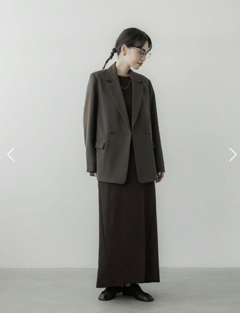 crewre ダブルテーラードジャケット オリーブブラウン サイズ2 24AW