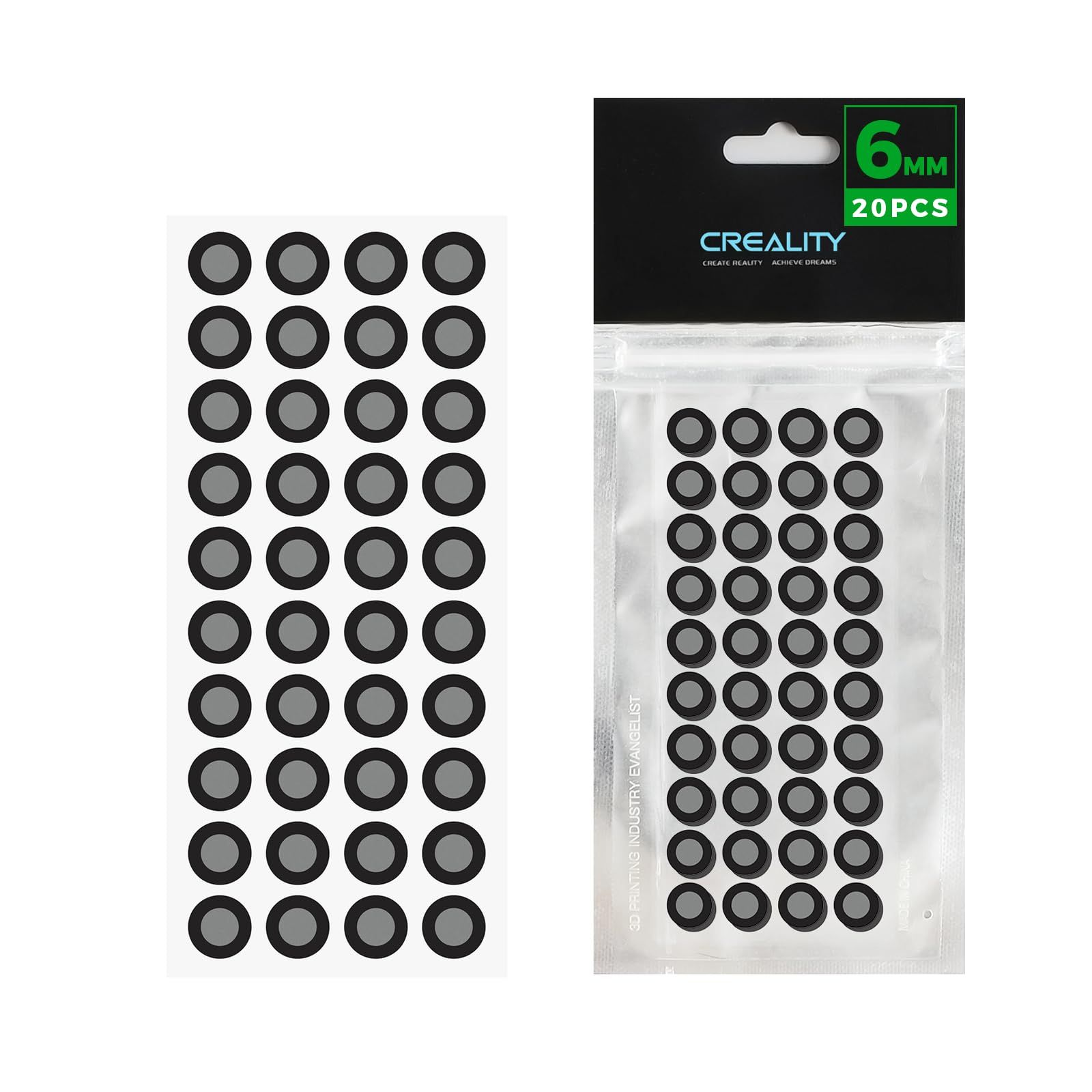 Creality 公式 6.0 mm 3D スキャン マーカー 3D スキャナー用 3D トラッキング ドット リファレンス ポイント マーカー、3D スキャナー用拡散反射マーカー (5) (20) [20]