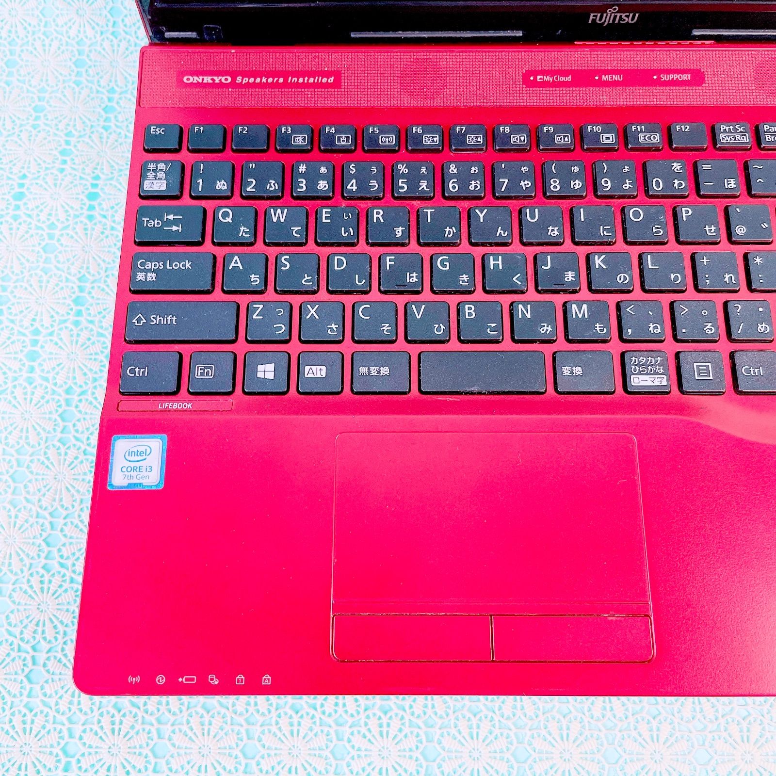 初期設定済みですぐ使える❣️おしゃれ艶々レッド✨️薄型ノート