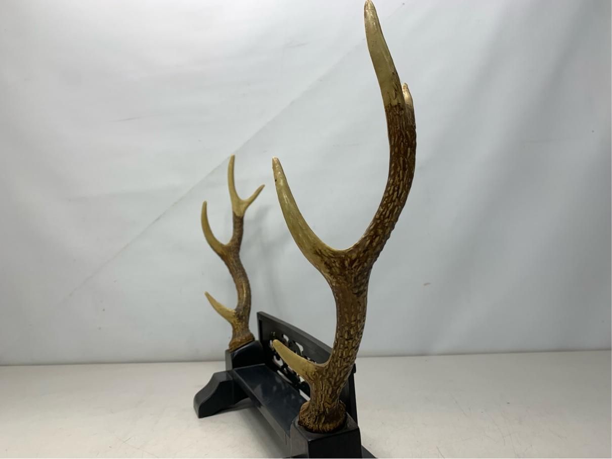 鹿角調 刀掛け 3本掛け 模造刀・日本刀スタンド アンティーク