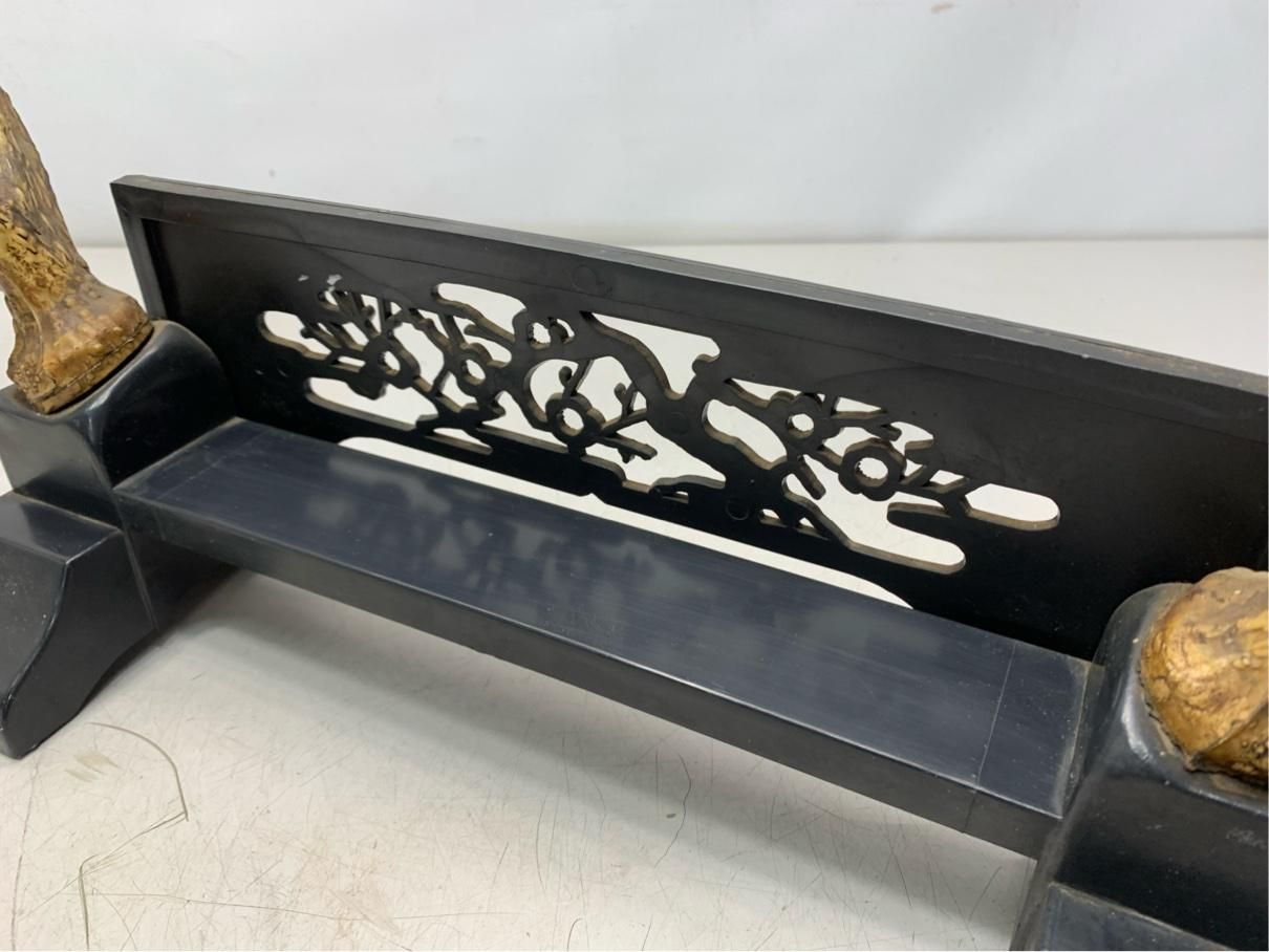 鹿角調 刀掛け 3本掛け 模造刀・日本刀スタンド アンティーク