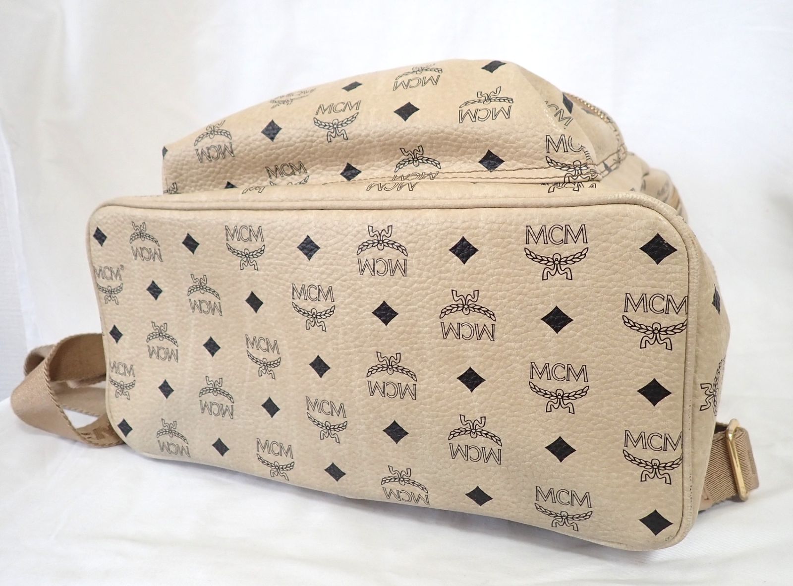MCM エムシーエム ヴィセトス レザー リュックサック ベージュ