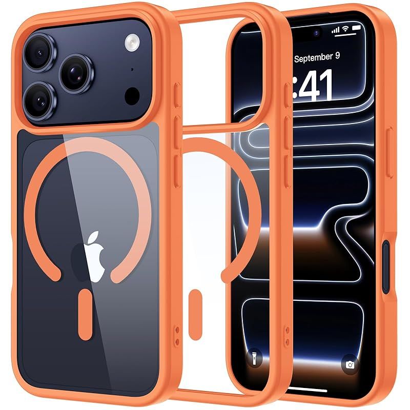 【新品】 【MagSafe対応・米軍規格】Holidi いphone17pro ケース MagSafe 透明感 マグネット搭載 米軍MIL規格 全面保護 ワイヤレス充電 黄変なし 二重構造 iphone17pro ケース MagToMeCol-Series 0