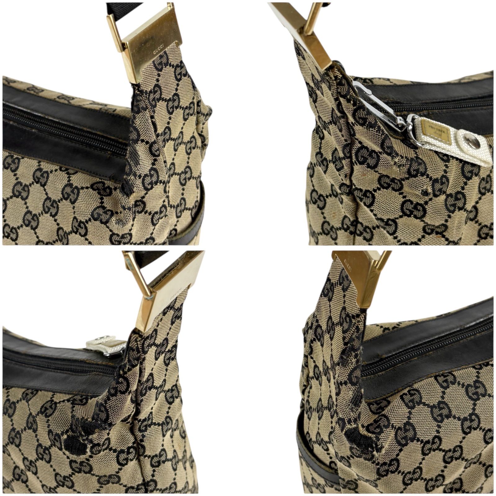 グッチ GUCCI GGキャンバス ショルダーバッグ ブラック 0432 クロス 
