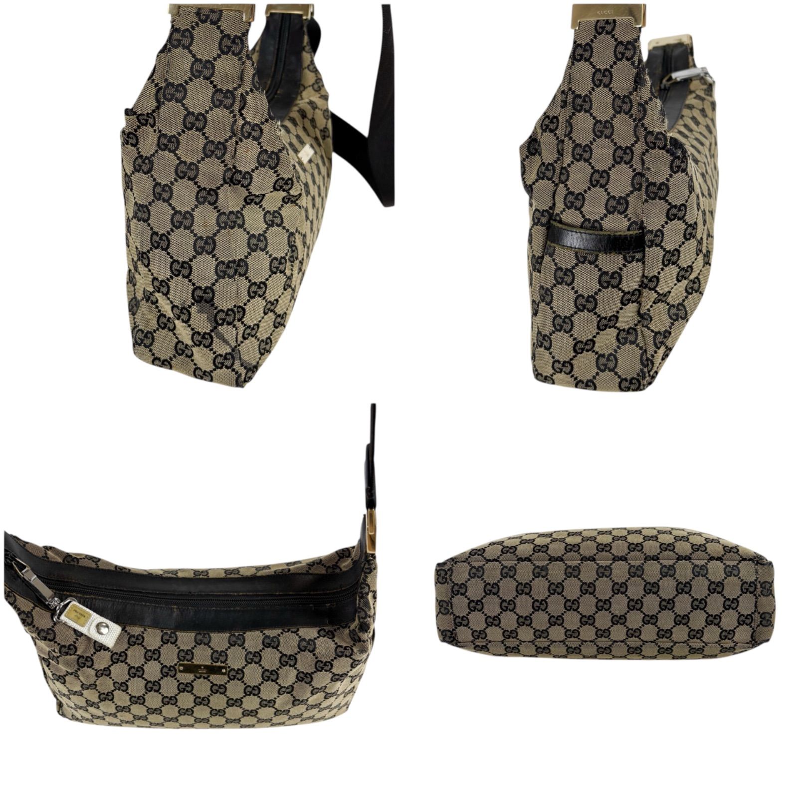 グッチ GUCCI GGキャンバス ショルダーバッグ ブラック 0432 クロス 