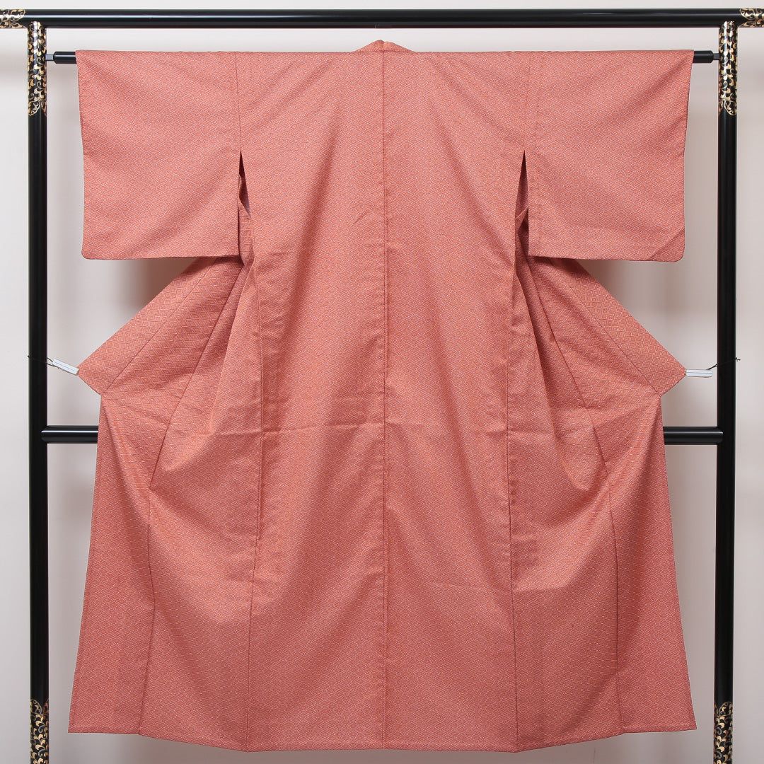 江戸小紋 単衣 身丈147cm 裄丈62cm 正絹 Cランク XSサイズ バチ衿 イン