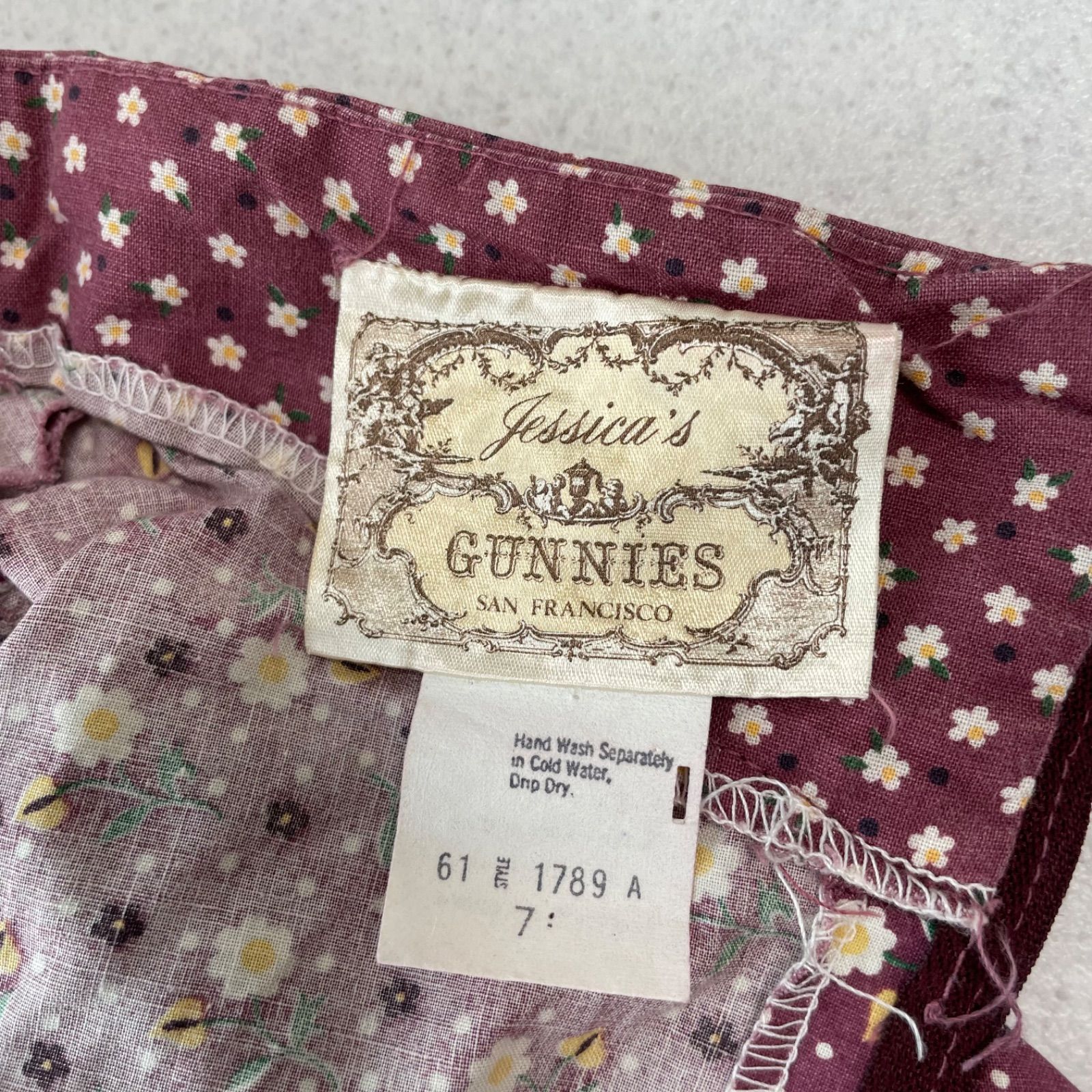 ガニーサックス Jessica's GUNNIES レトロ 花柄 レース リボン