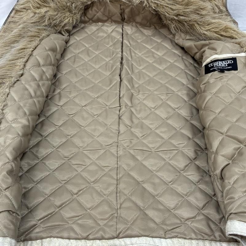 トルネードマート 00s フェイク スエード ファー ジップアップ 裏