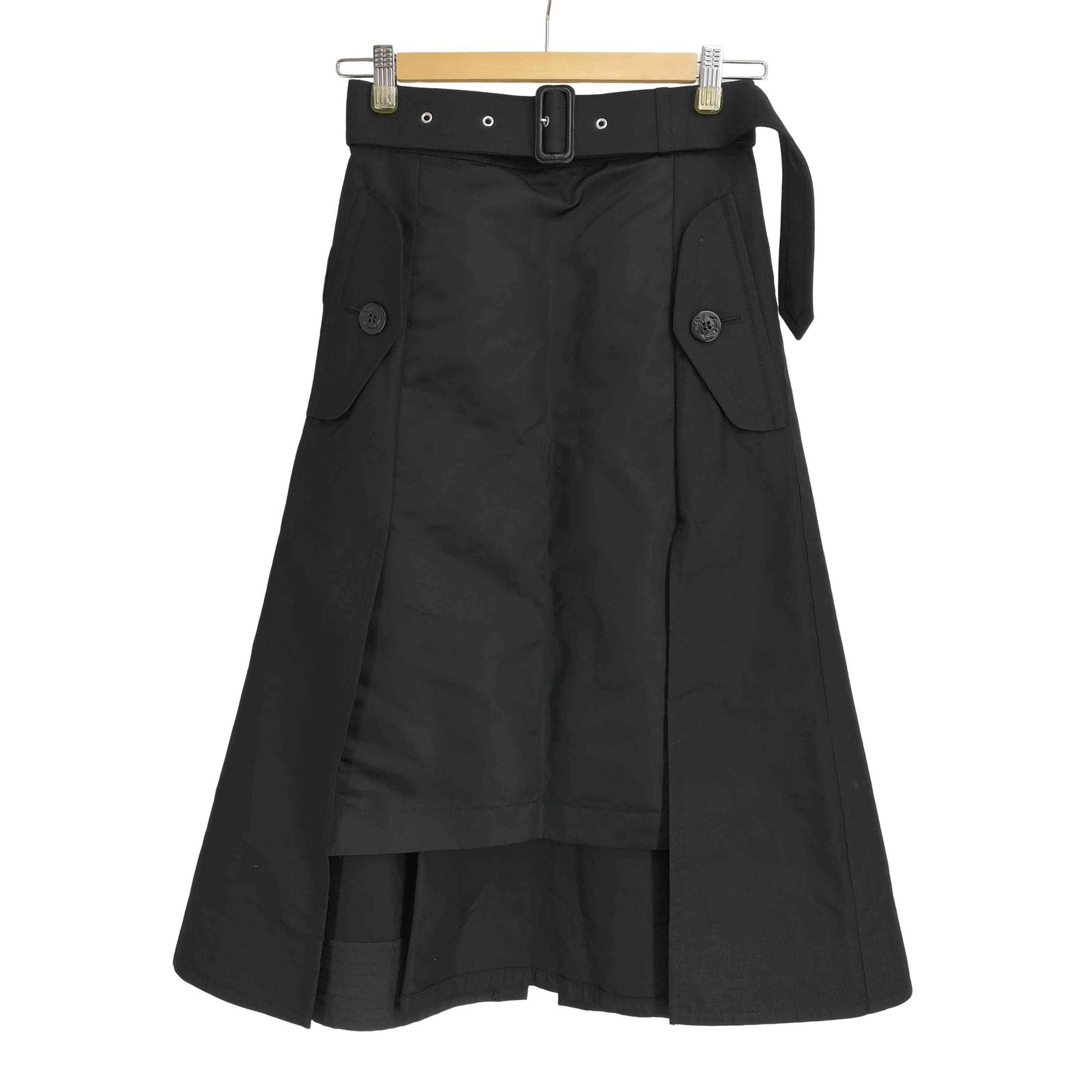 サカイ Sacai 24SS Cotton Gabardine x Nylon Twill Skirt レディース