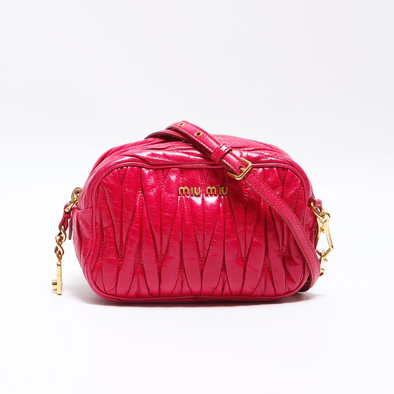 Miu Miu ミュウ ミュウ ショルダーバッグ ヴィッテロ シャイン レザー 