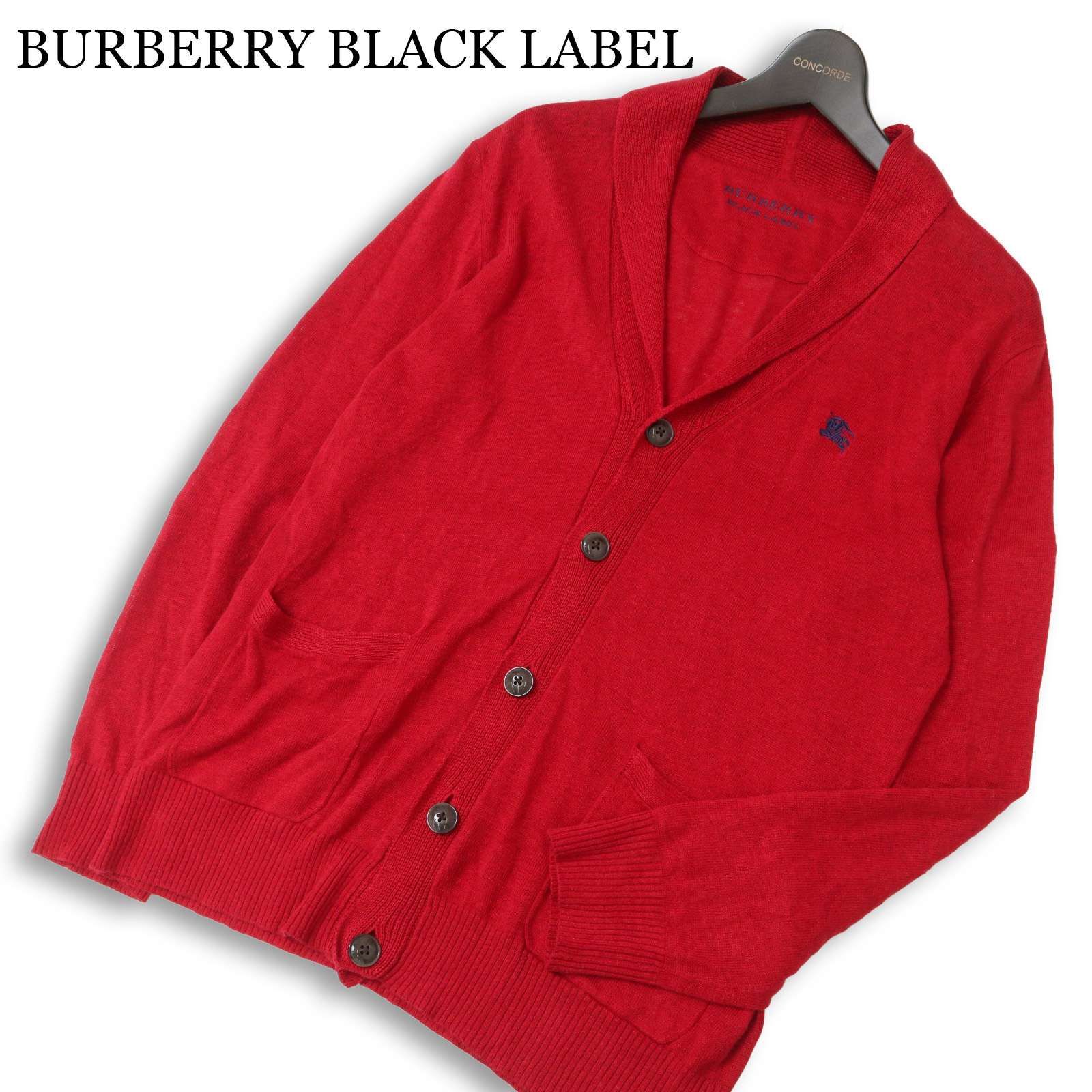 BURBERRY BLACK LABEL バーバリー ブラックレーベル ホース刺繍 麻