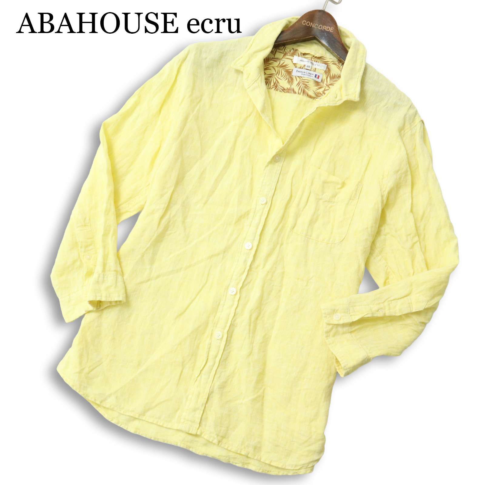 ABAHOUSE ecru アバハウス エクリュ 春夏 麻☆ フレンチ リネン100 