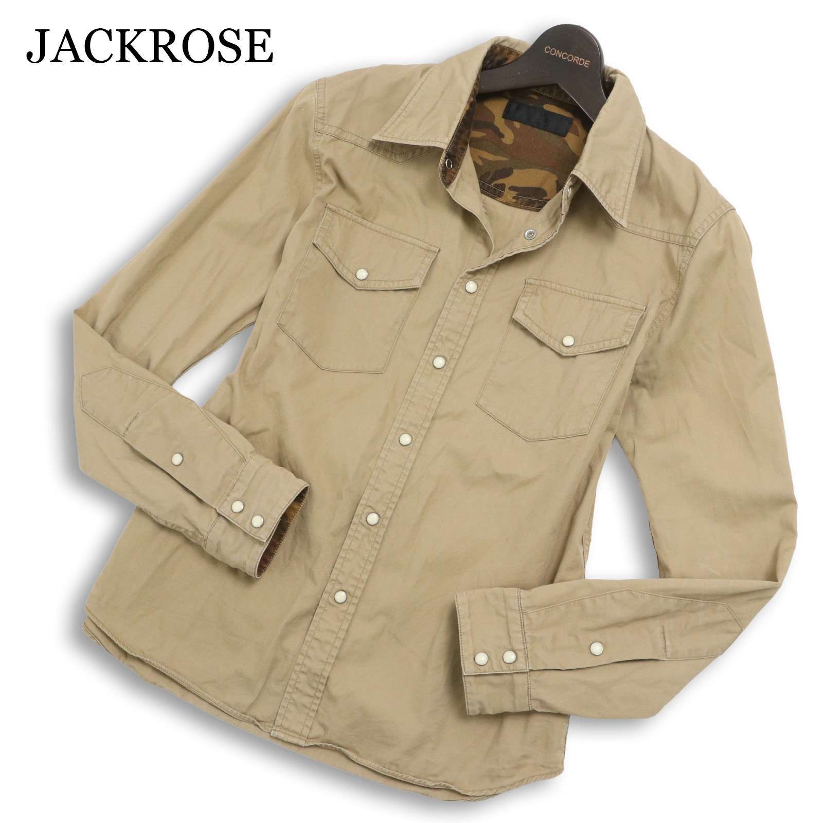 JACKROSE ジャックローズ 通年 長袖 スリム ウエスタン シャツ Sz.44 メンズ  日本製