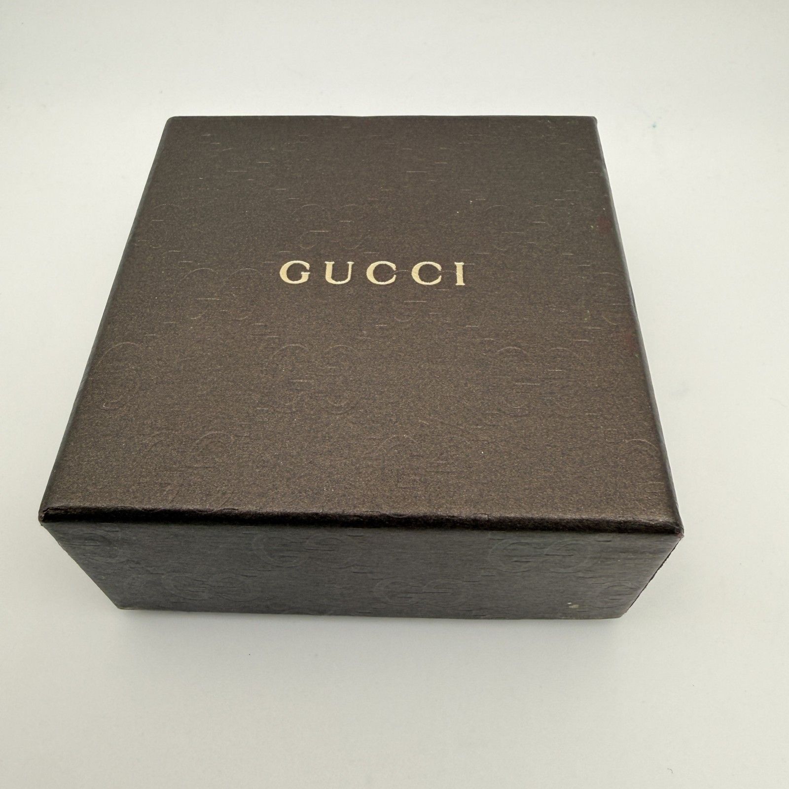 GUCCI（グッチ）クレストエンブレム 編み込みレザーブレスレット Ag925