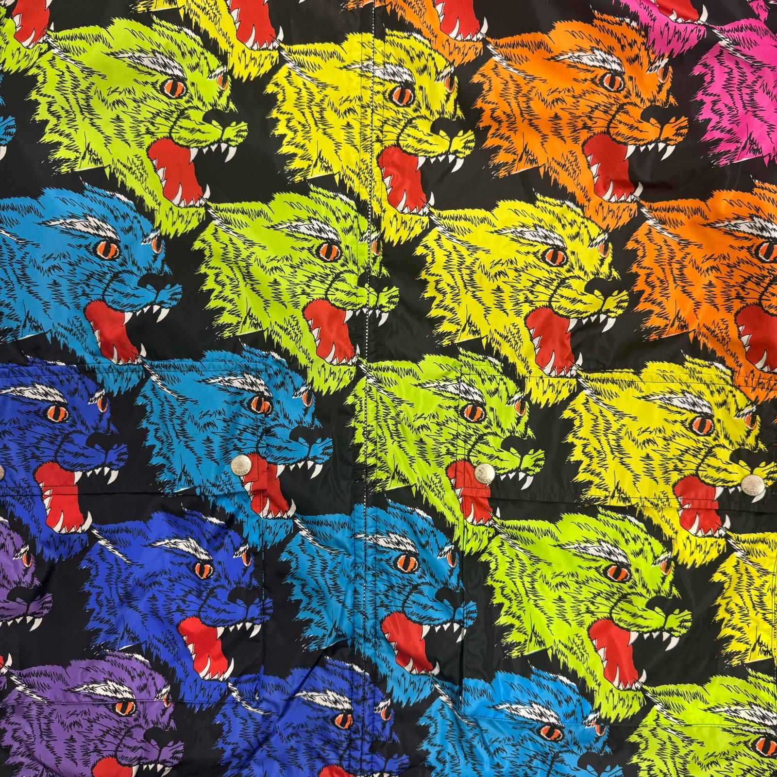 国内正規 GUCCI サイケデリックパンサーナイロンジャケット ナイロン