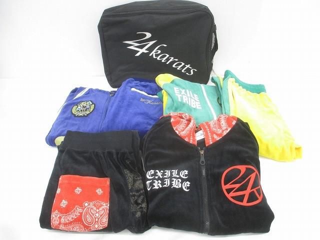 良品 24カラッツ 24karats ベロアジャージ上下 セットアップ 3点 M