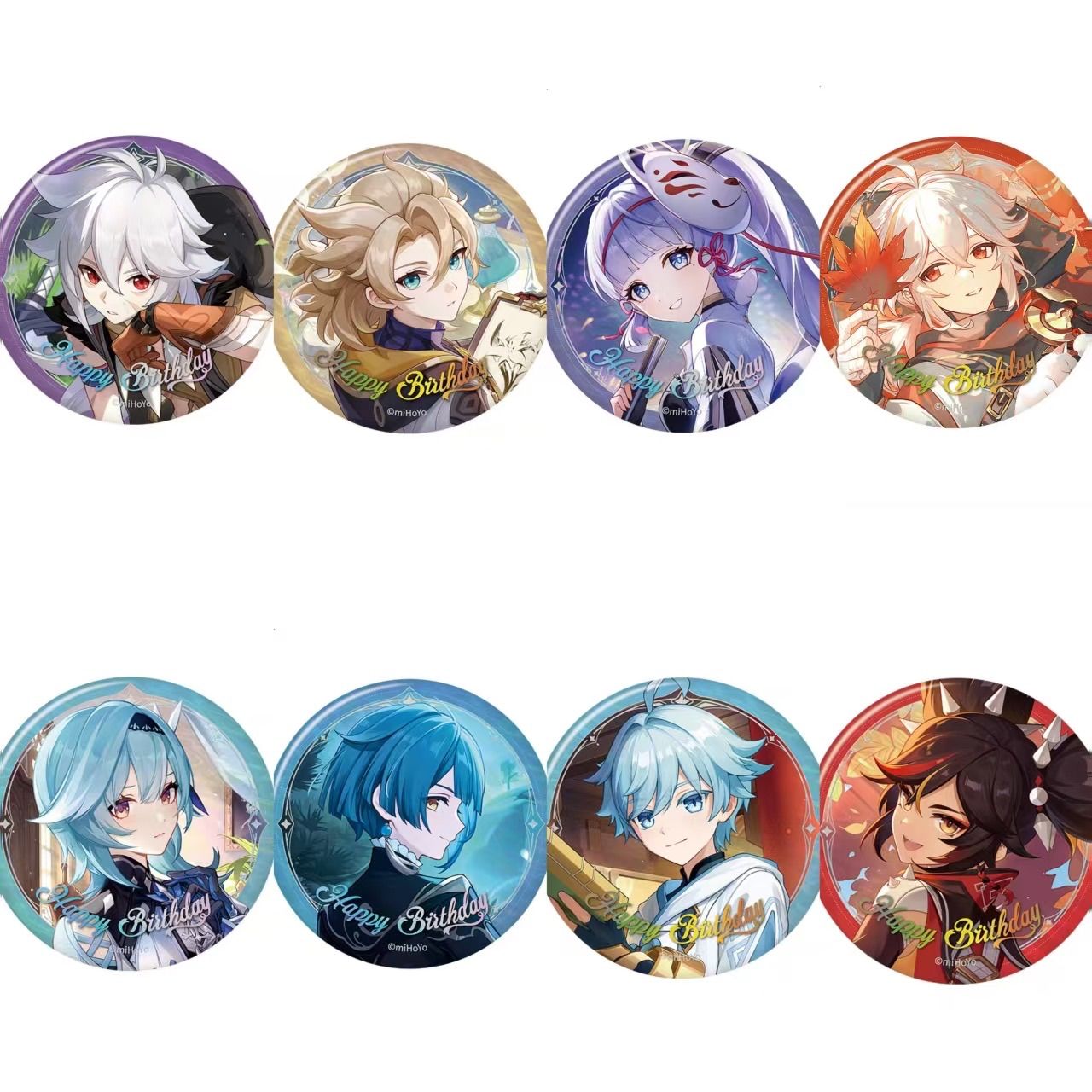 公式正規品 2025 命定の日 缶バッジ 原神 レザー アルベド 神里綾華 楓